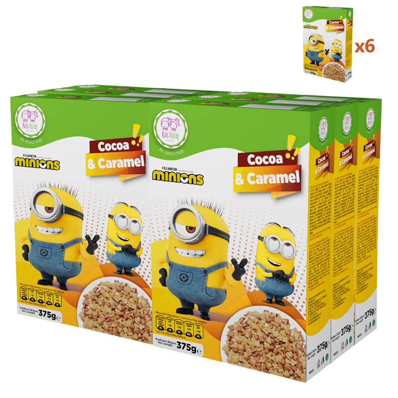 Kids Valley Cereals Minions Cocoa & Caramel 375g x6