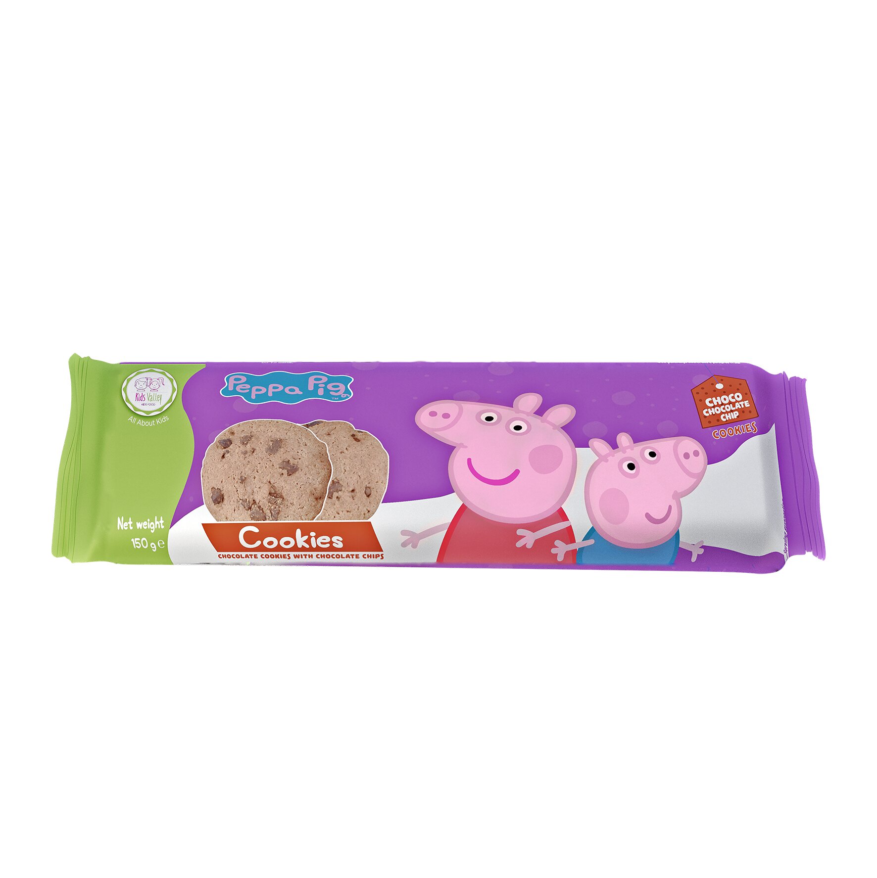 Kids Valley Μπισκότα Peppa Pig με Κομματάκια Σοκολάτας 150g