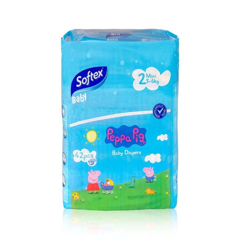 Softex Παιδικές Πάνες Peppa Pig Mini 3-6kg No2 x168